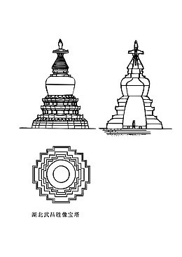 湖北武汉胜像宝塔矢量