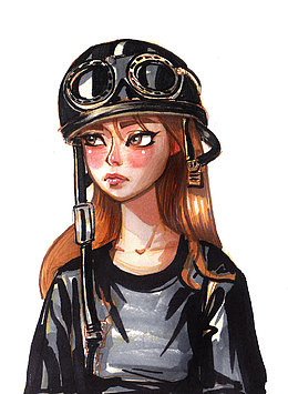 简约嘻哈帽子少女