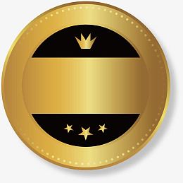 圆形金色徽章