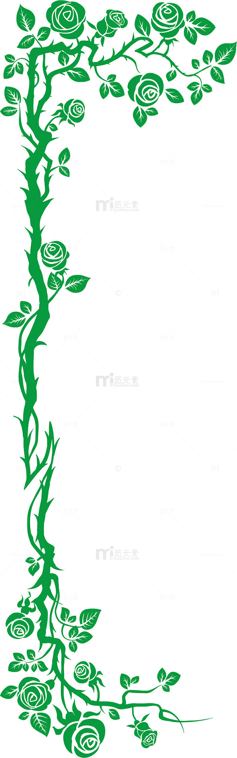 花朵矢量分割线