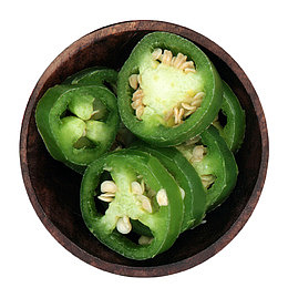 一碗切片蔬菜青椒