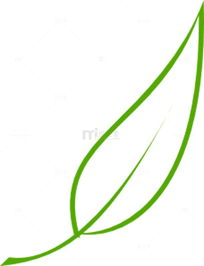 简约线条叶子
