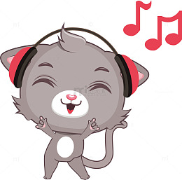 听音乐的小猫