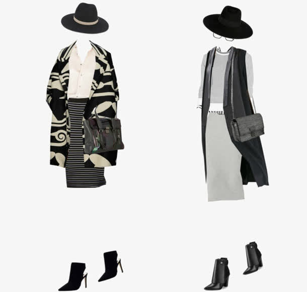 女装服饰搭配素材免费下载_觅元素