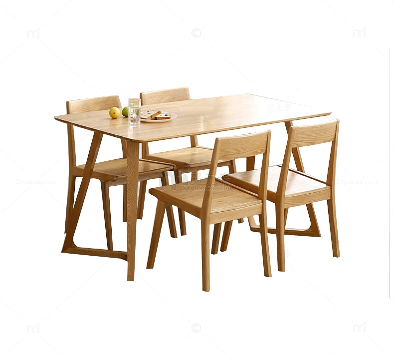 原木浅色餐桌椅