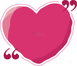 枚红色爱心标题框