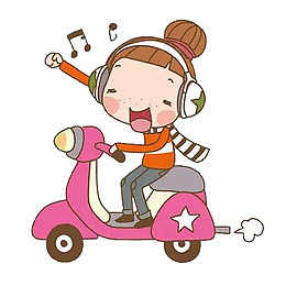 骑车的小女孩