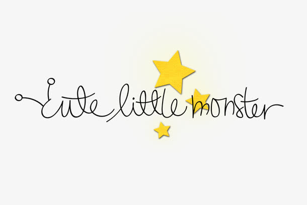 创意字体小星星装饰