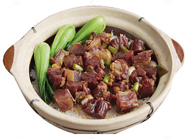 青菜腊鸭煲仔饭
