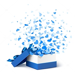 矢量蓝色礼品盒