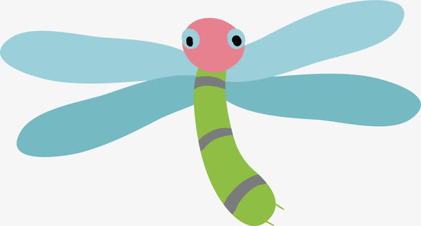 绿色蜻蜓矢量图