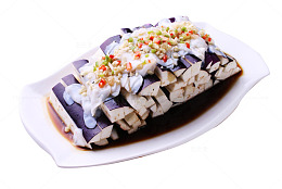 乌鱼片蒸茄子