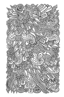 黑白装饰花纹矢量图