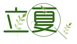 绿色立夏文字