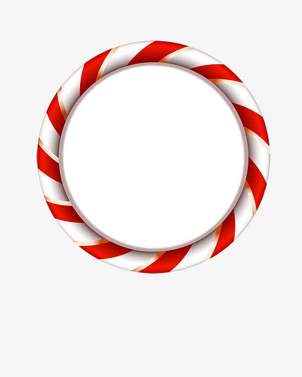圣诞红白相间圆环