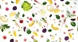 蔬菜食物平铺背景