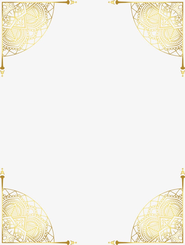 金色复古边框素材免费下载_觅元素