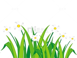 卡通草花