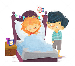 照顾生病妹妹的哥哥