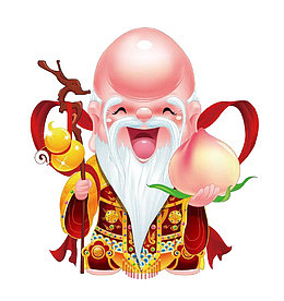 卡通可爱寿星素材