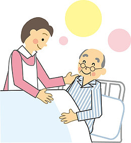 照顾老人卡通素材