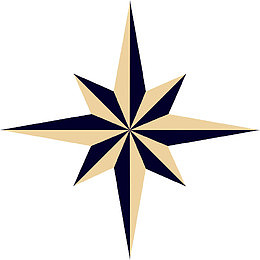 蓝色棕色十字星拼接图形