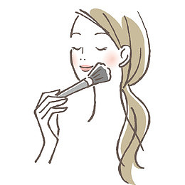 化妆的美女