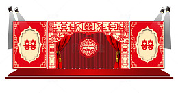 婚庆舞台效果图矢量