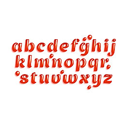 创意果冻字母设计矢量素材