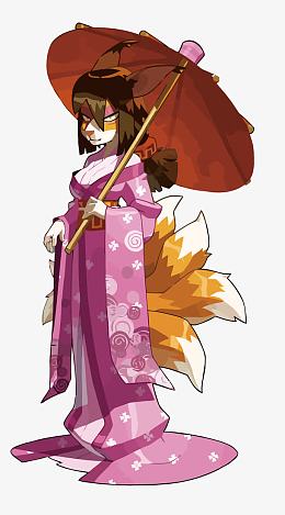 日本九尾狐手绘/卡通图片免费下载_日本九尾狐手绘/卡通素材_觅元素