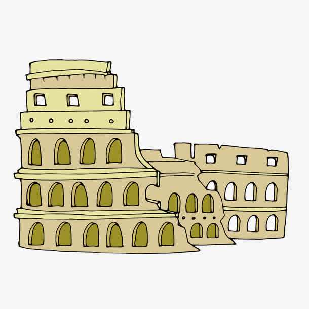 矢量古罗马角斗场免抠素材免费下载_觅元素51yuansu.com