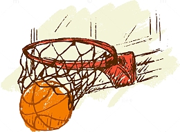 手绘涂鸦篮球框