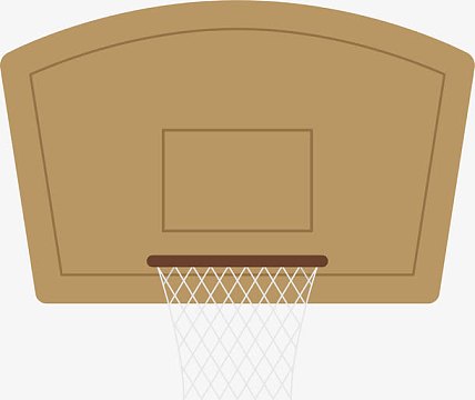 卡通篮球框图标png蓝色篮板框png扁平化篮球框png篮球图标png扁平化