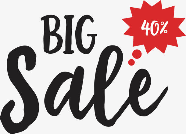 黑色sale艺术字英文