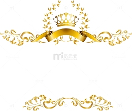 金色大气花边皇冠边框纹理