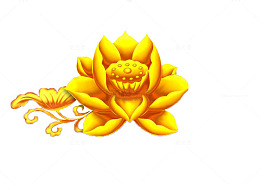 金色莲花银色花边中秋节