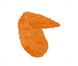 手绘鸡翅矢量图