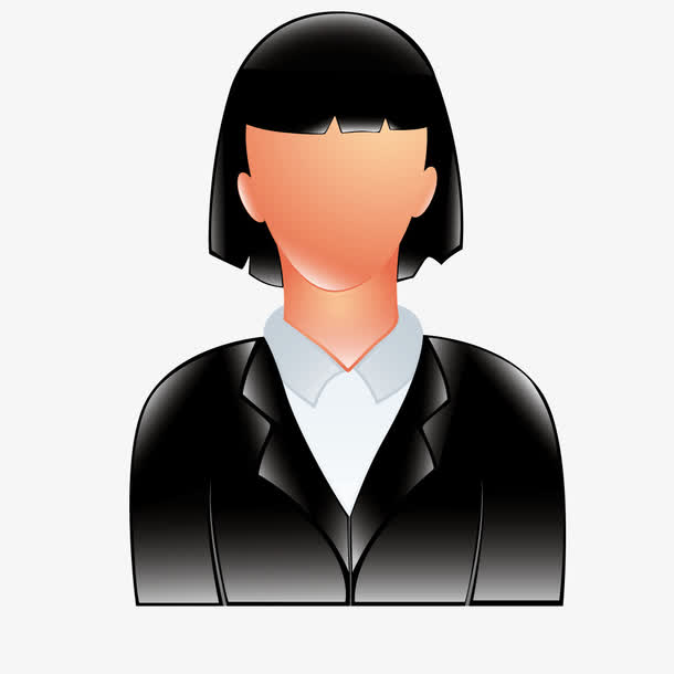 黑色女士正装质感头像