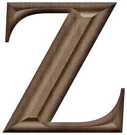 木质雕刻字母Z