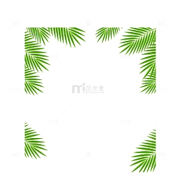 夏日叶子边框纹理