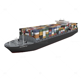 交通工具货船模型