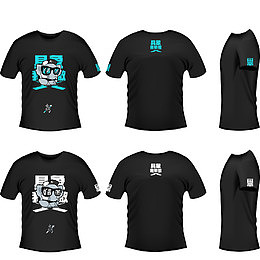 三维黑色体恤展示