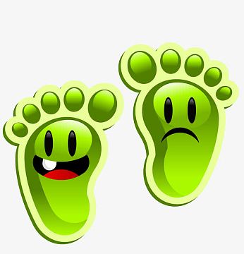 绿色可爱小脚丫