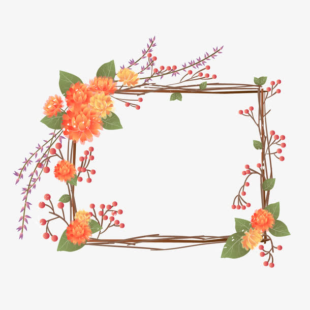 小清新田园花框