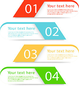 交错商务信息图表