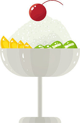 矢量沙冰冰淇淋