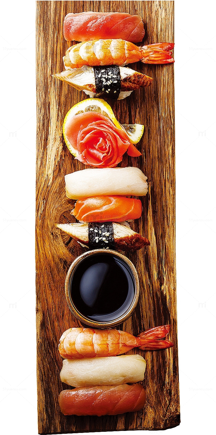 寿司美食海报png