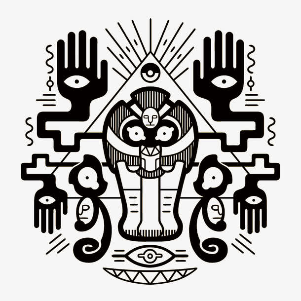 矢量埃及图案免抠素材免费下载_觅元素51yuansu.com