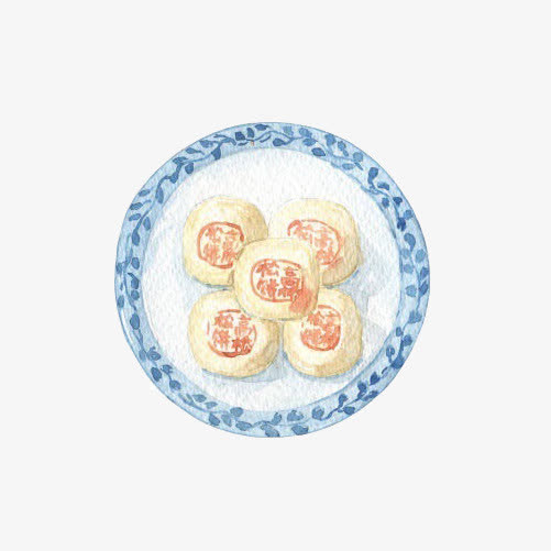 糯米糕手绘画素材图片