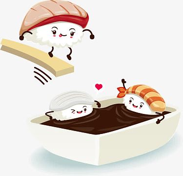 卡通寿司设计矢量素材
